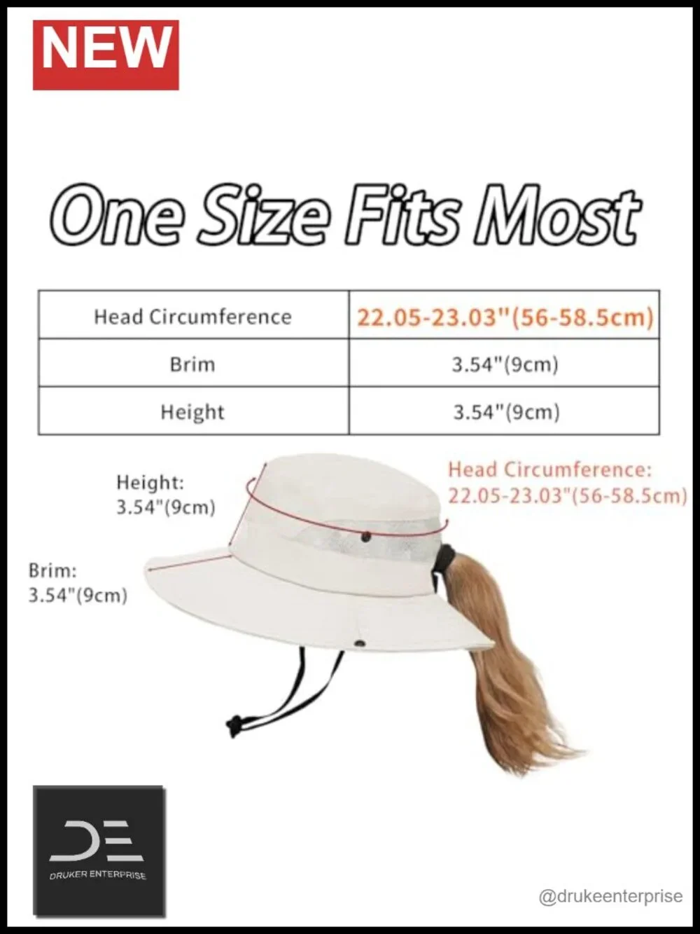 Women's Wide Brim Sun Hat UPF 50+ Foldable Bucket Hat Ponytail